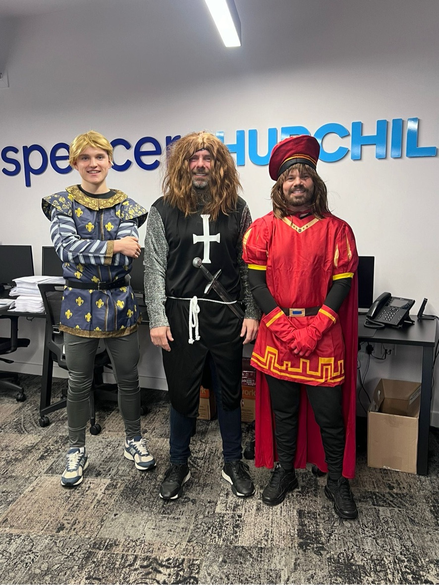 Will, Neil and Ryan as Prince Charming, Lancelot, and Lord Farquad.