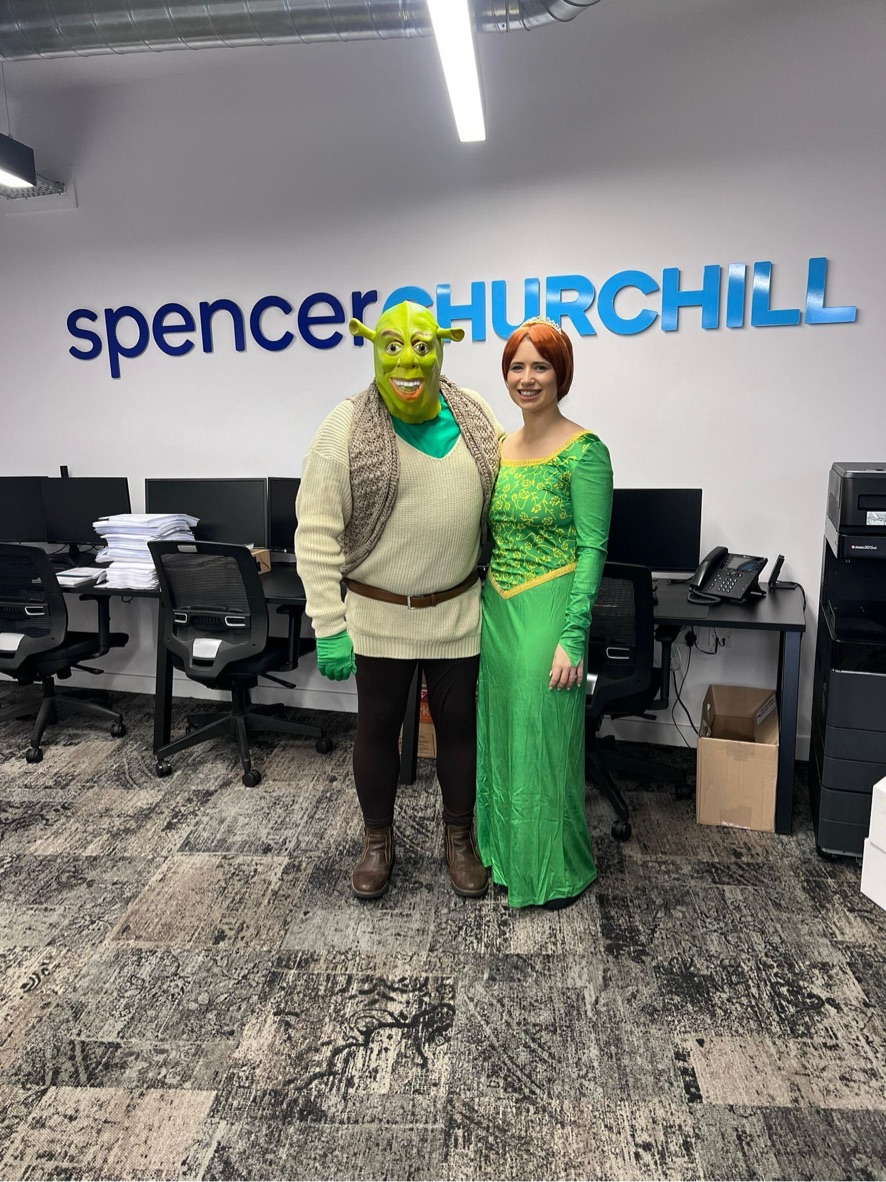 Geoff and Lucy as Shrek and Fiona – Geoff actually spent weeks gathering all of the individual pieces for this outfit himself… even borrowing his partner’s cardigan for the big day!